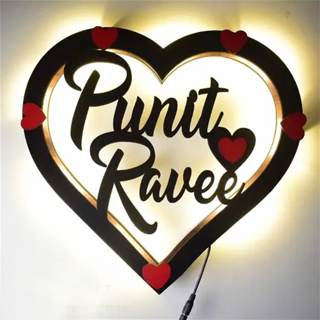 Heart Couple Lamp(Any Names Can be Done)