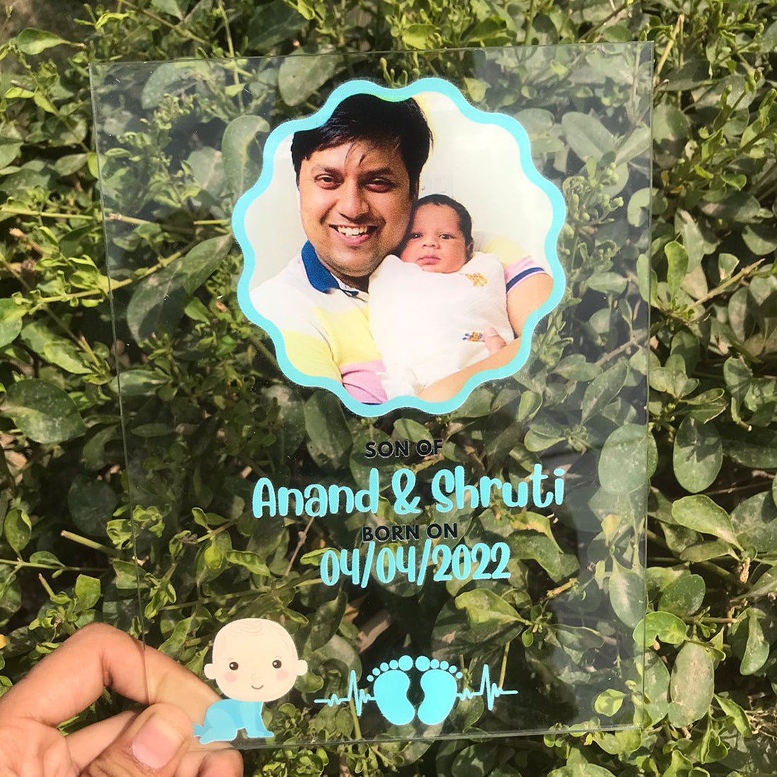 Baby Boy Birth Detail Plaque