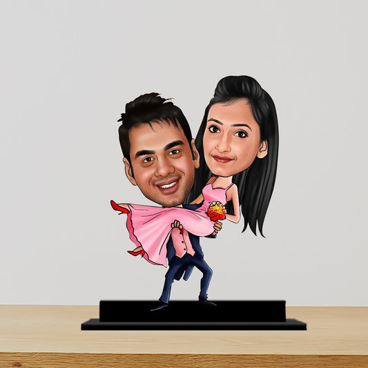 Madly In Love Couple Caricature