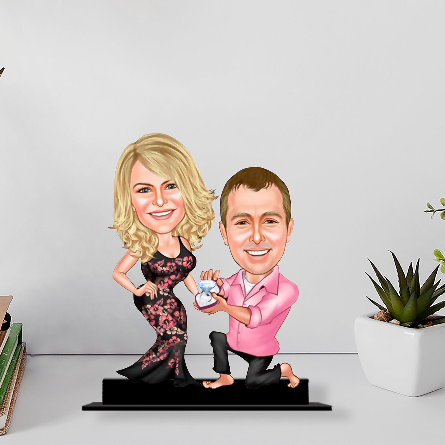 Proposal Couple Caricature