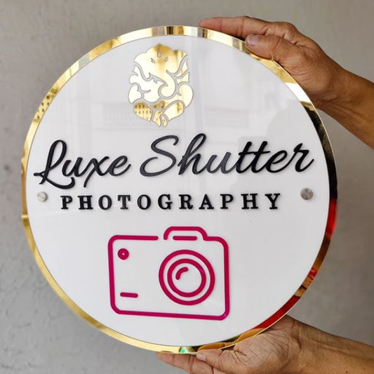 Customized Acrylic Name Plate For Photo Studio
