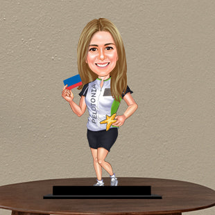 Sports Woman Caricature
