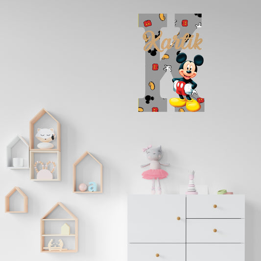 Mickey Mouse Theme Name Plate
