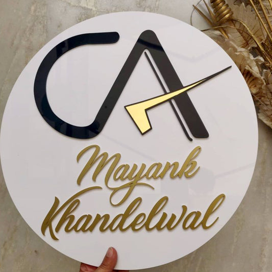 Customized Acrylic Name Plate For CA