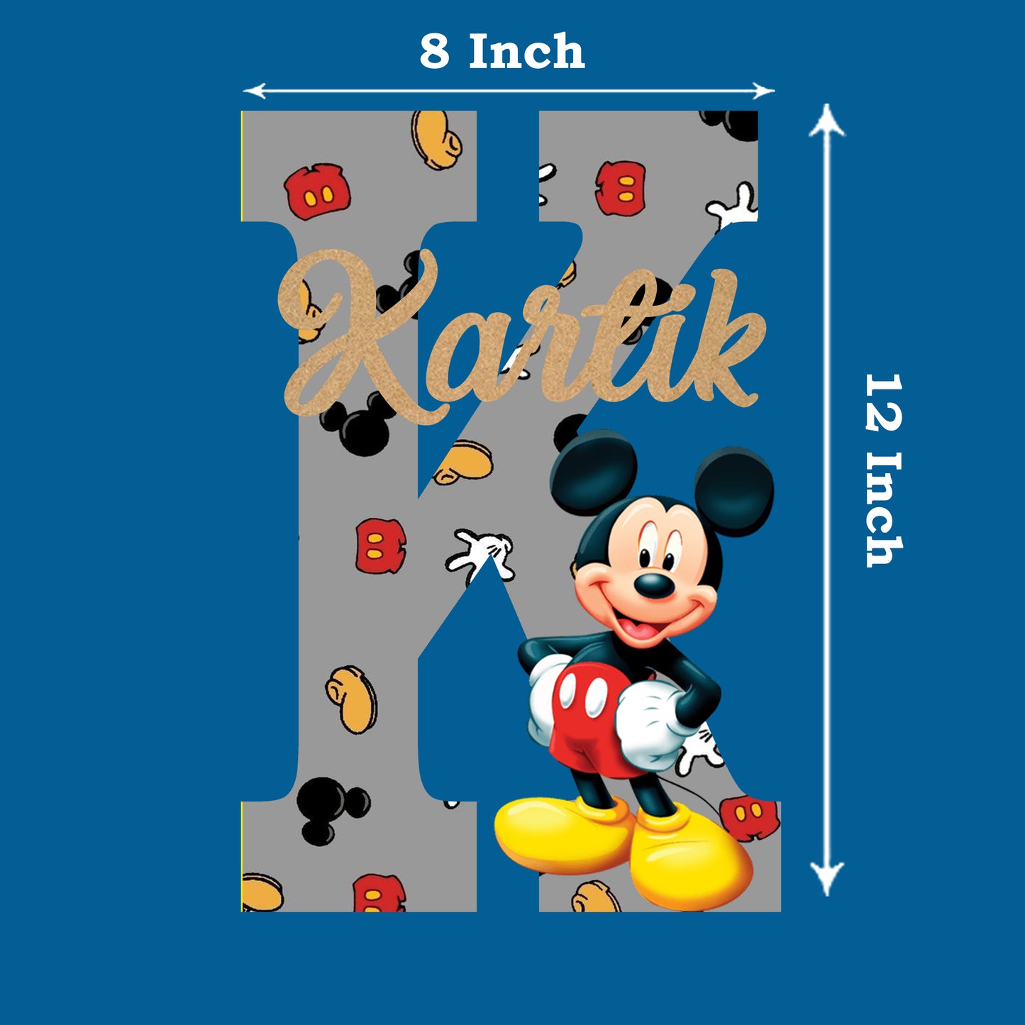 Mickey Mouse Theme Name Plate