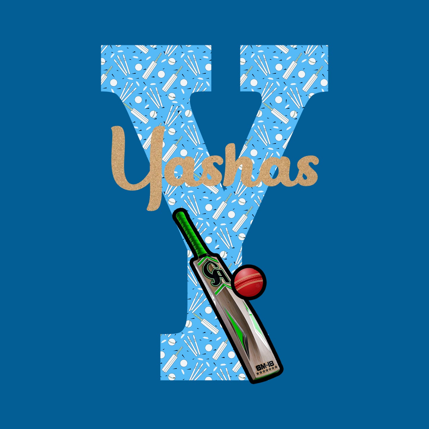 Cricket Theme Name Plate