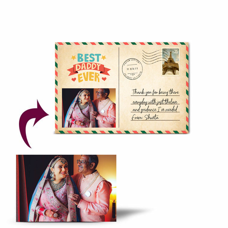 Personalised | Father’s Day | Wooden Postcard