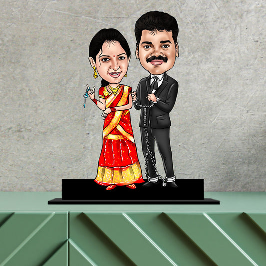 Obedient Couple Caricature