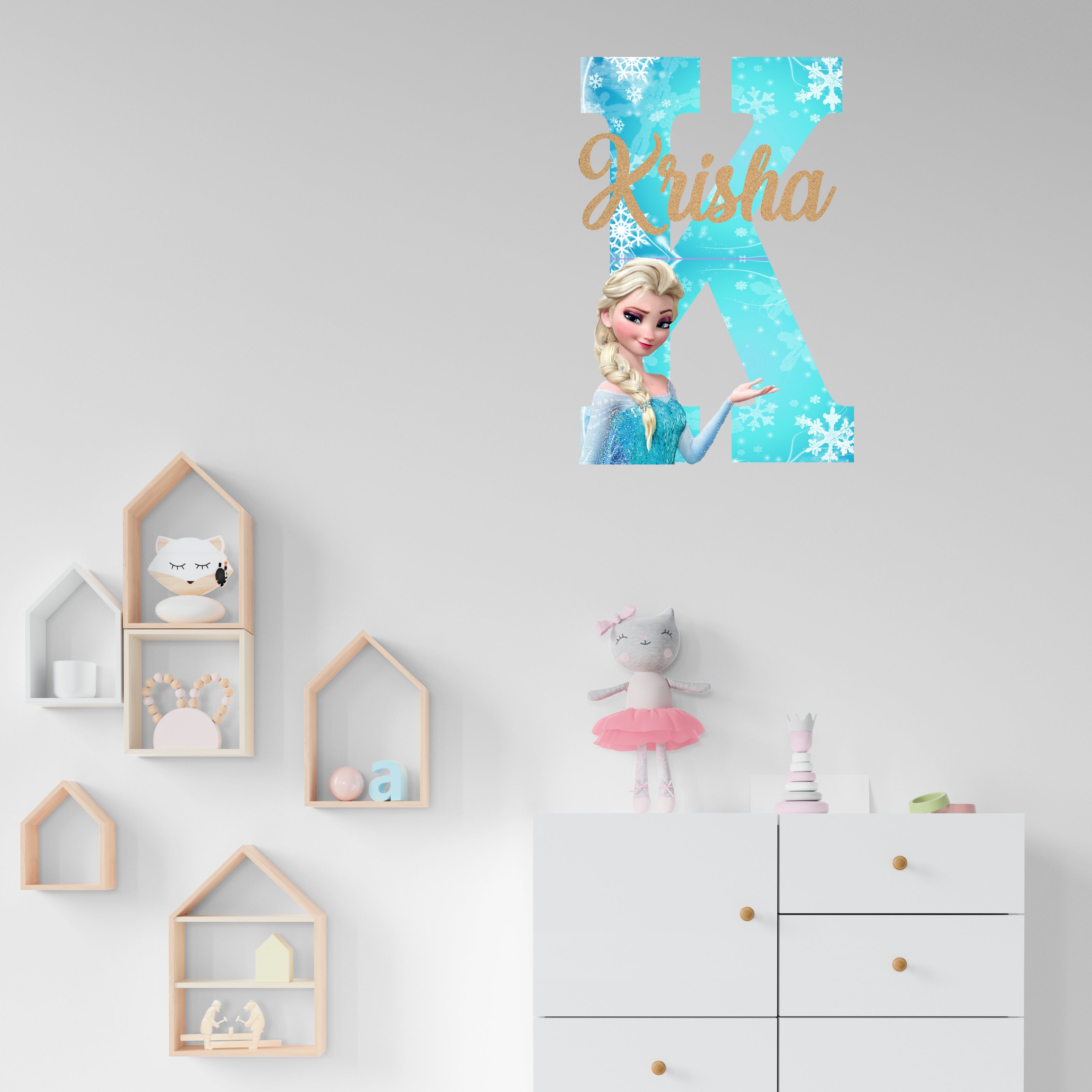 Frozan Name Frozen Princess Theme Name Plate – The Gift Baskett