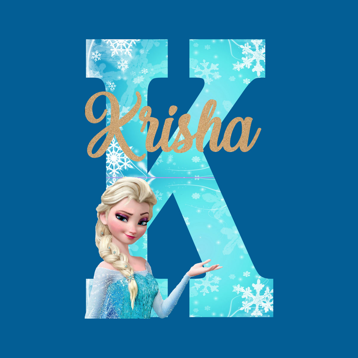 Frozan Name Frozen Princess Theme Name Plate – The Gift Baskett
