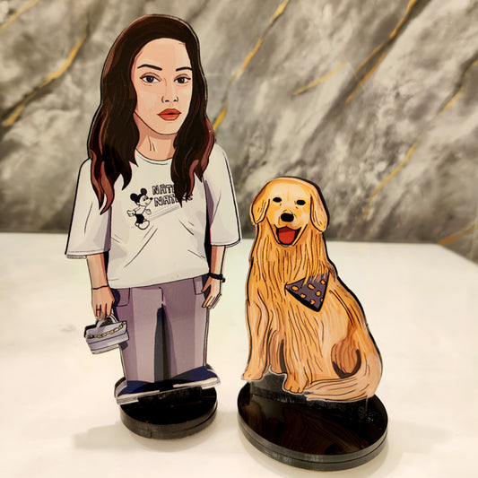 You & Your Pet Personalized Illustration Miniature (COD Not Available)