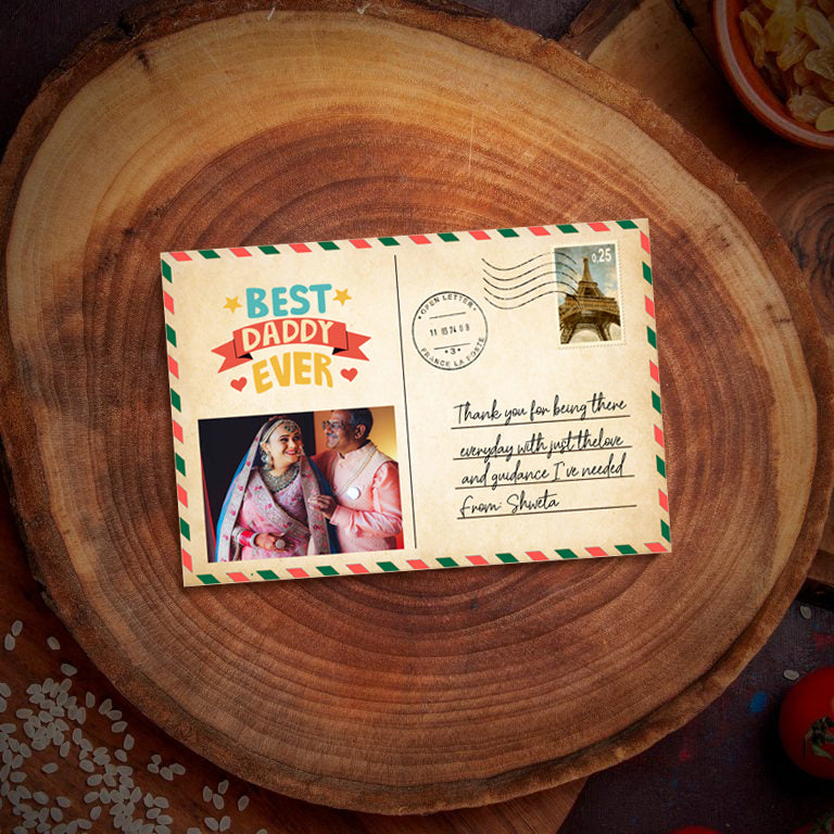 Personalised | Father’s Day | Wooden Postcard