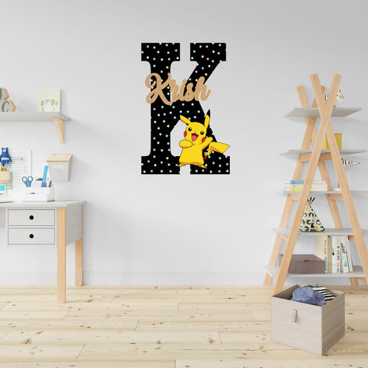 Pikachu Theme Name Plate