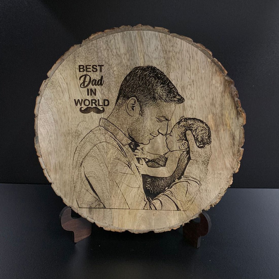 Natural wooden With Engraving For Father