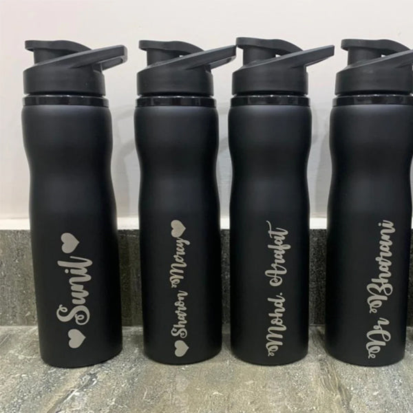 Black Bottle with Engraved Name