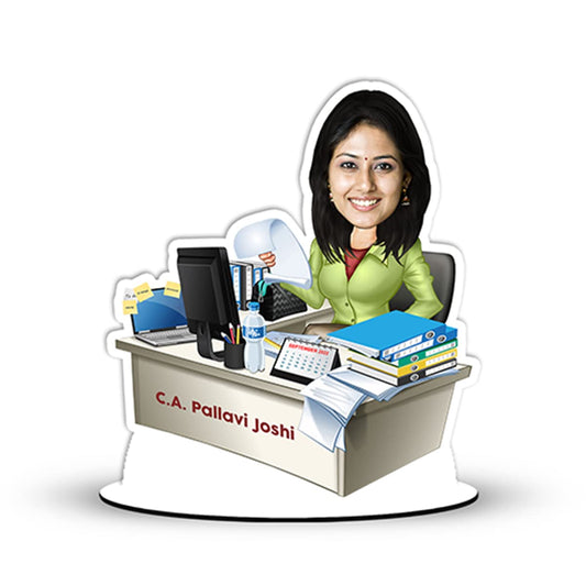 Chatered Accountant Caricature (Female)