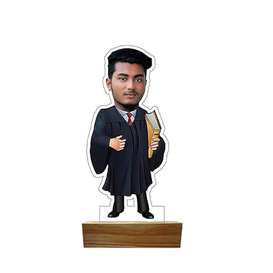 Lawyer Caricature wooden
