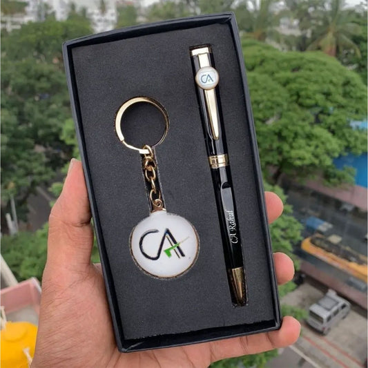 Pen And Keychain Set For Chartered Accountant