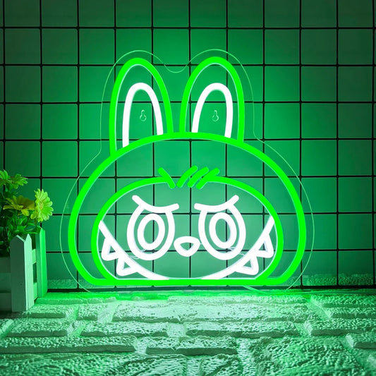 Labubu Neon Light Green  color