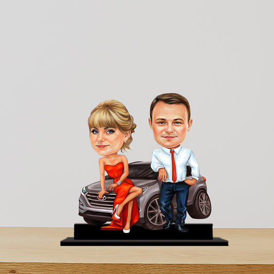 Achiever Couple Caricature