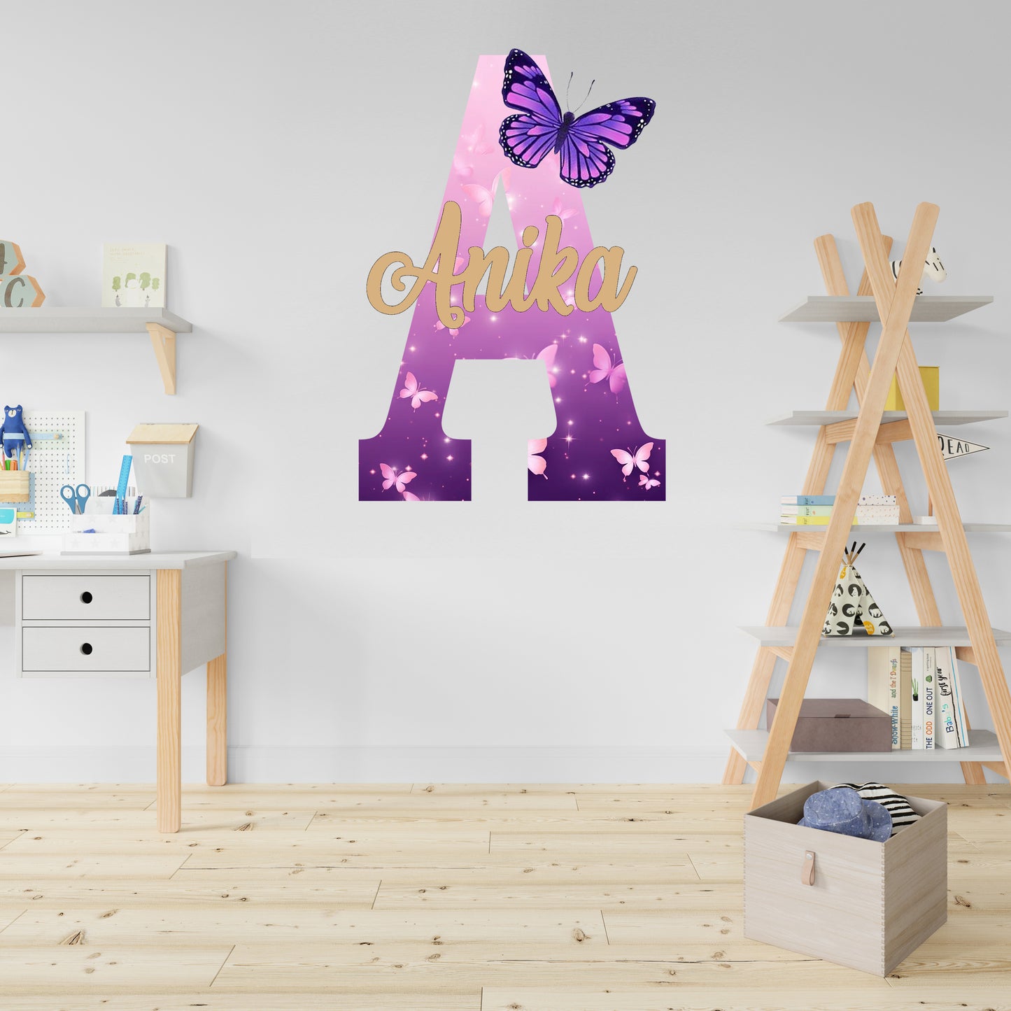 Butterfly Theme Name Plate