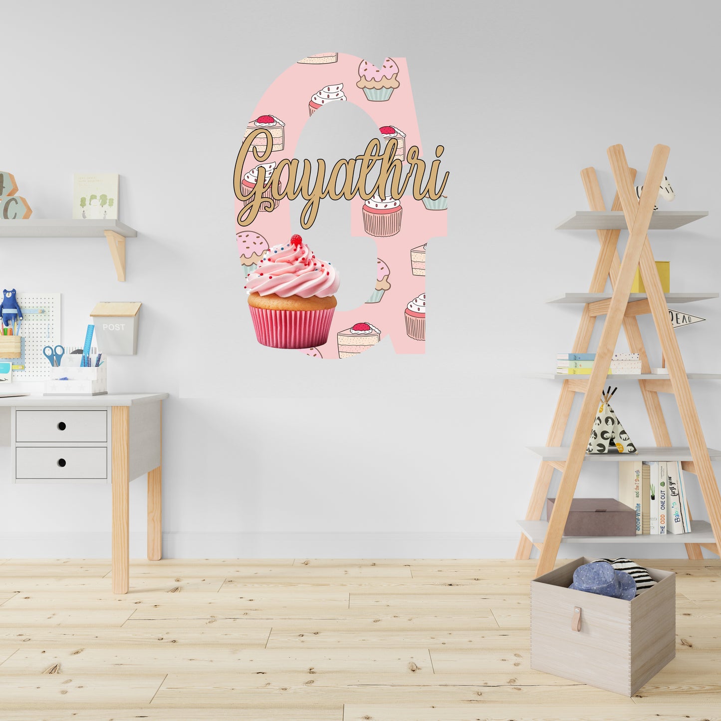 Cupcake Theme Name Plate