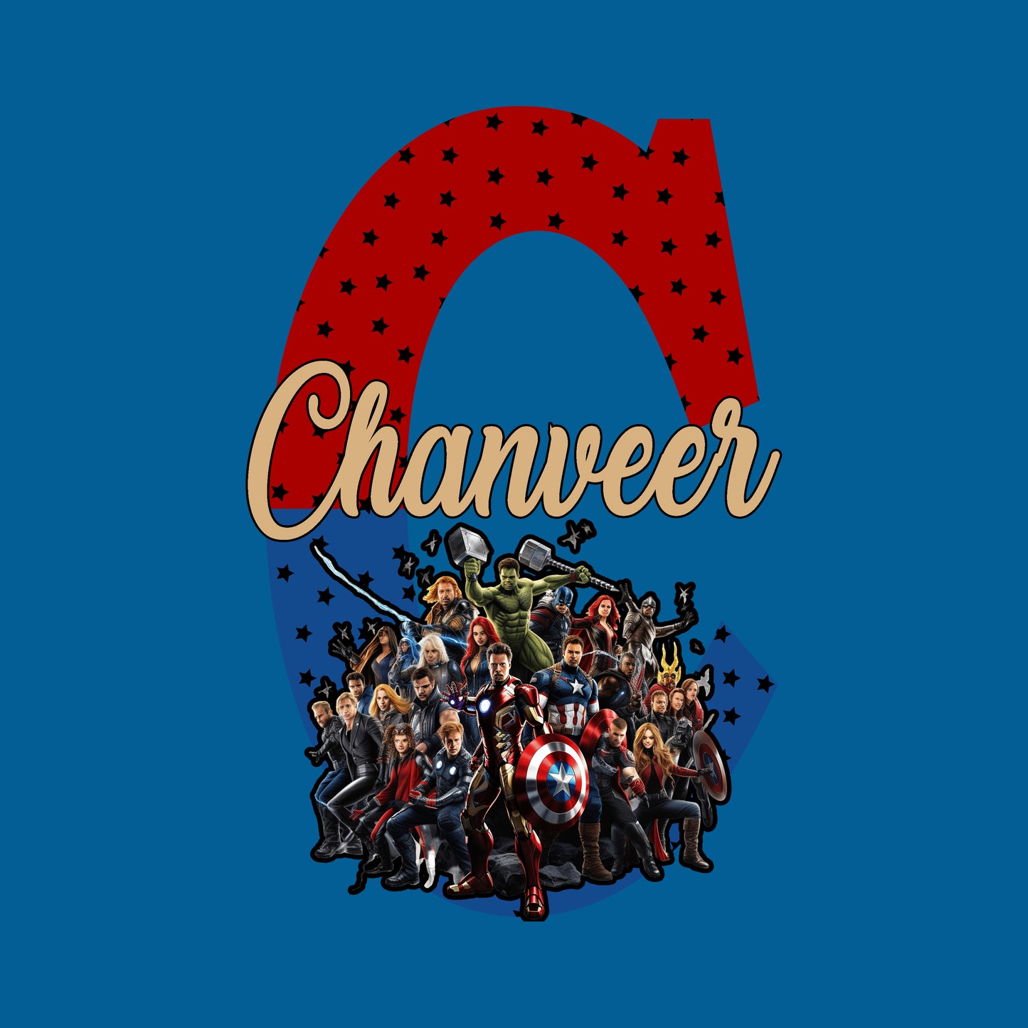 Avengers Theme Name Plate