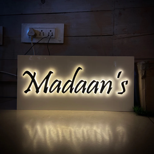 Led Name Plate With Surname