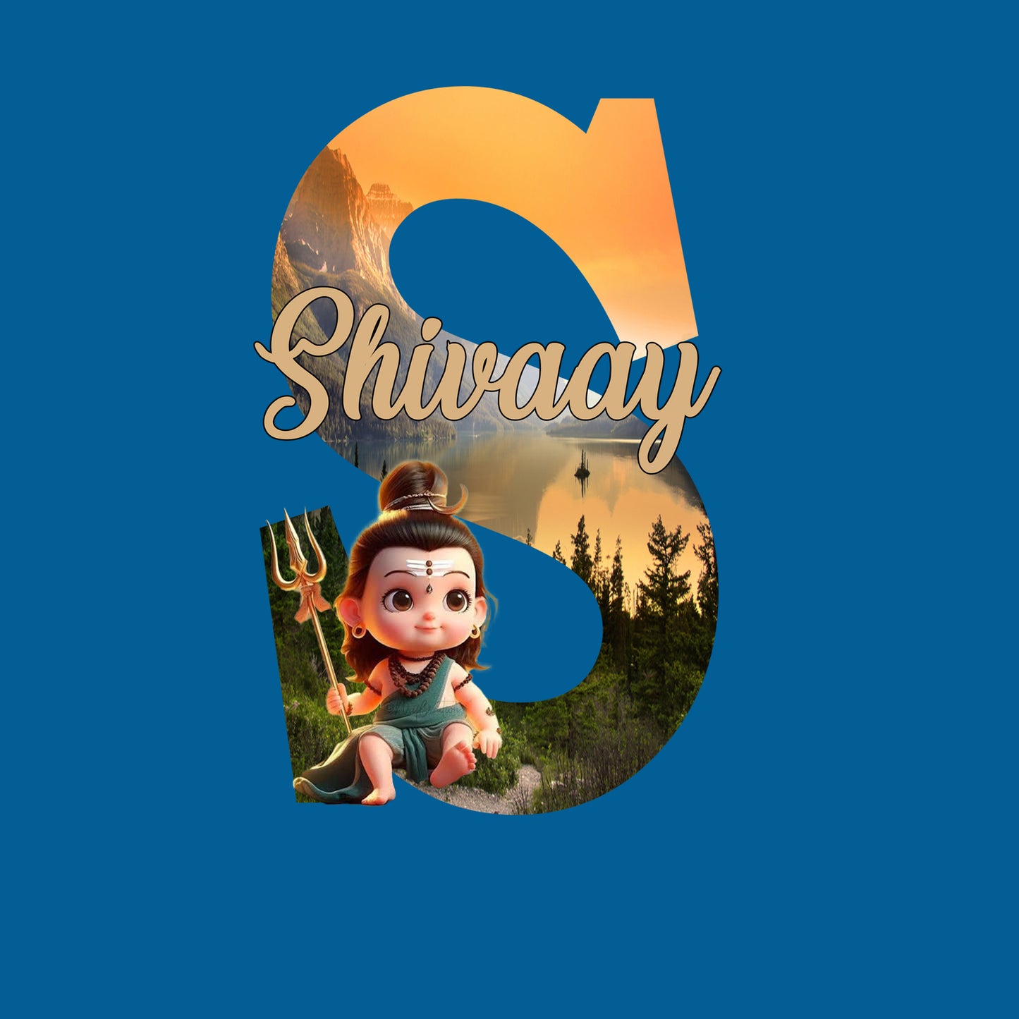 Animated Shiva Theme Name Plate