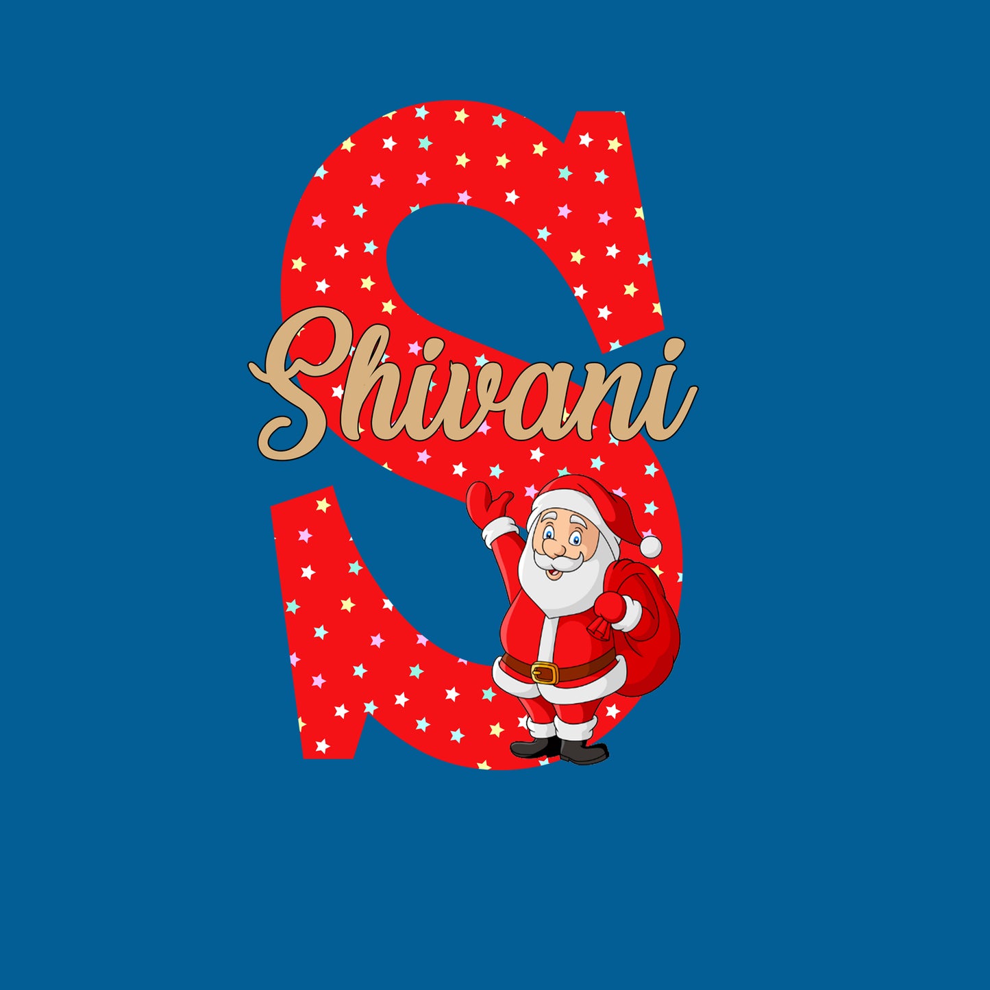 Santa Clause Theme Name Plate