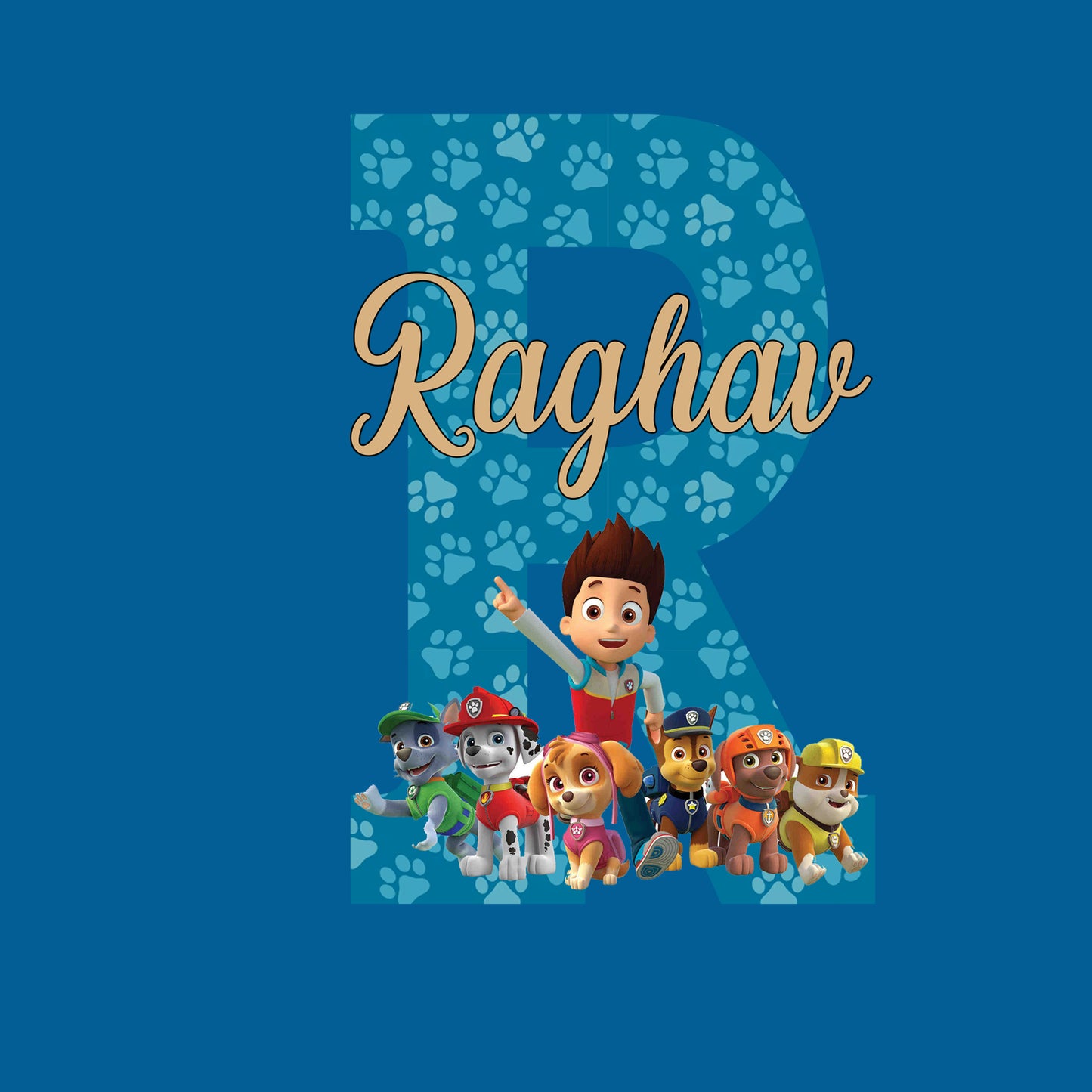 Paw Petrol Theme Name Plate