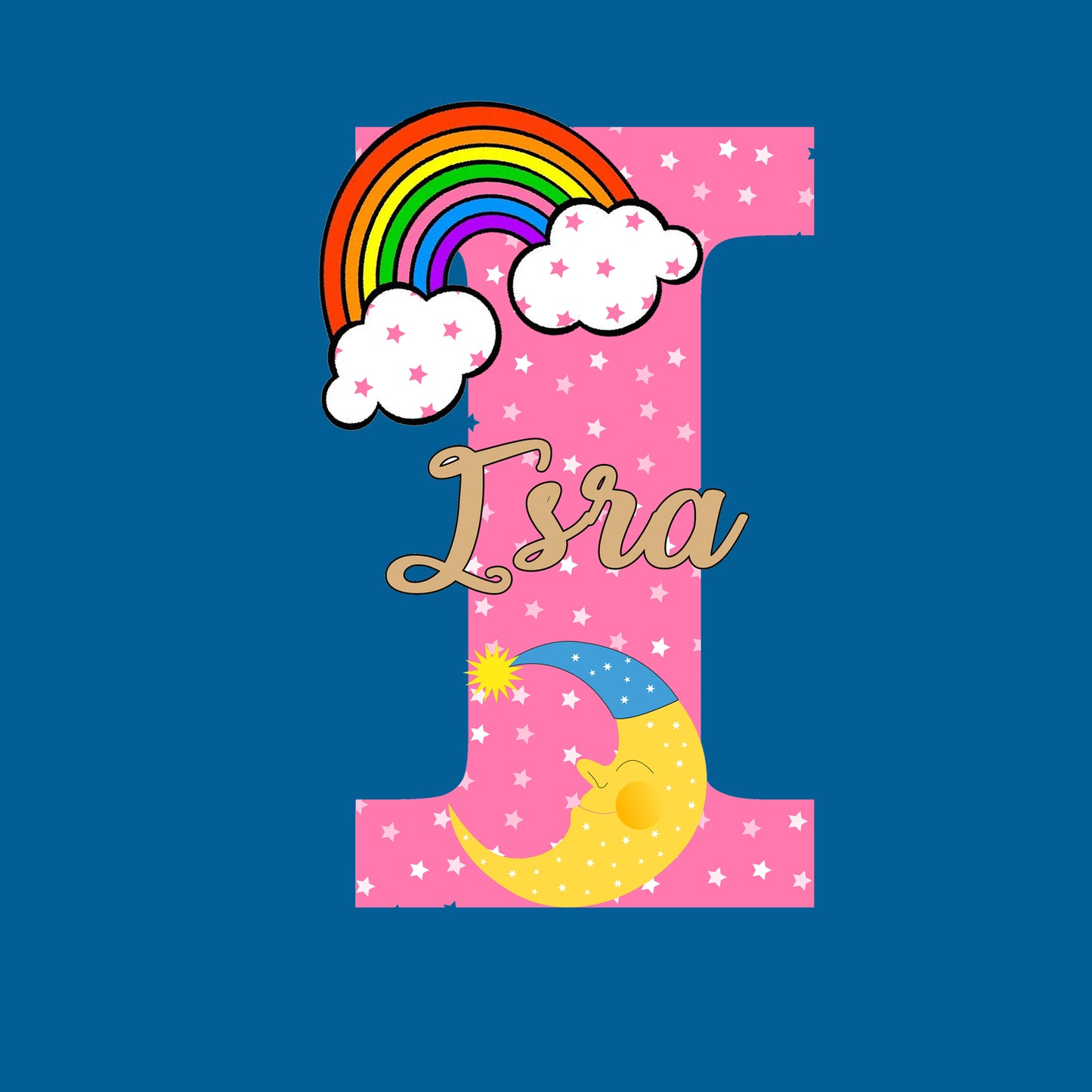 Rainbow Theme Name Plate