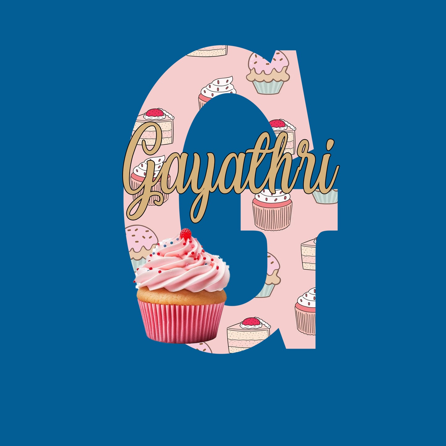 Cupcake Theme Name Plate