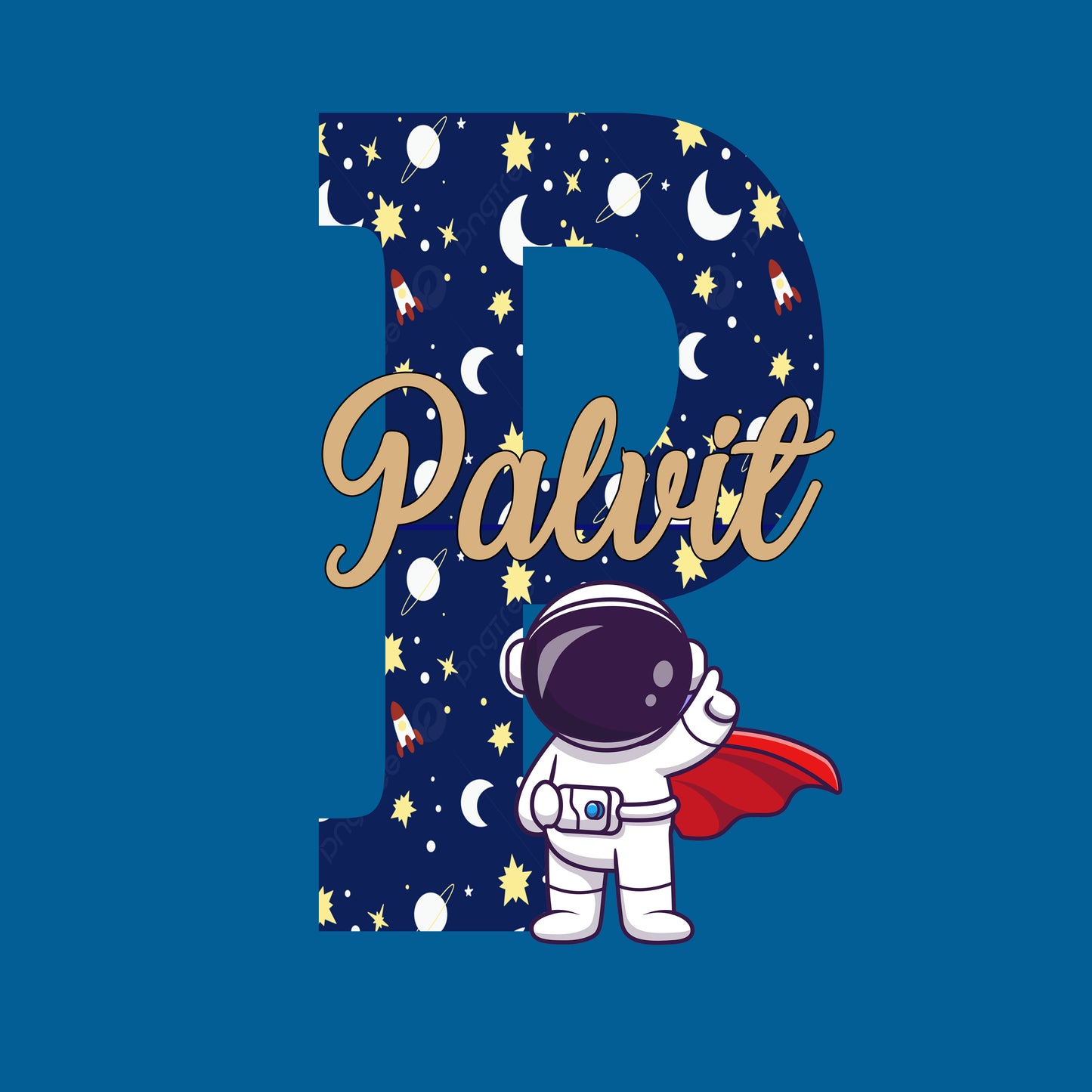 Astronaut Theme Name Plate 2.O