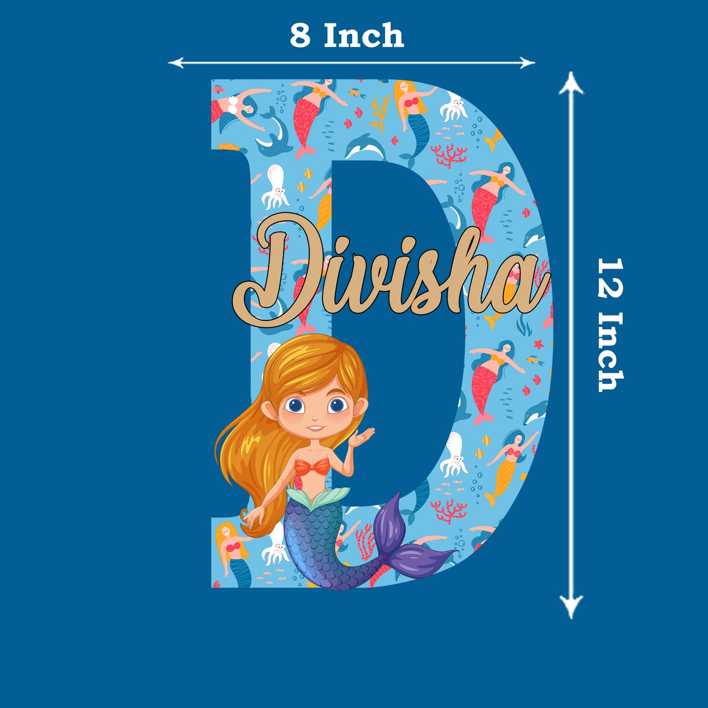 Mermaid Theme Name Plate