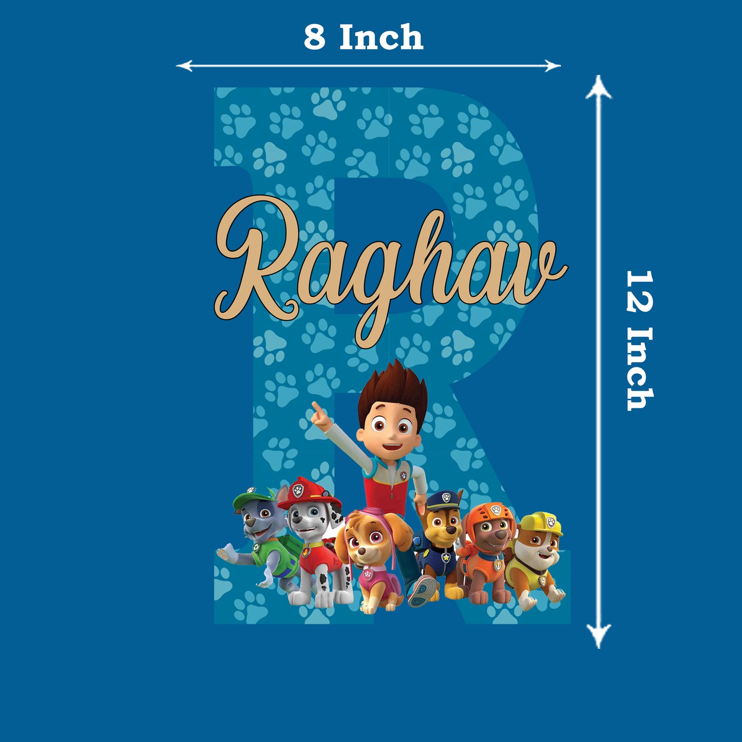 Paw Petrol Theme Name Plate