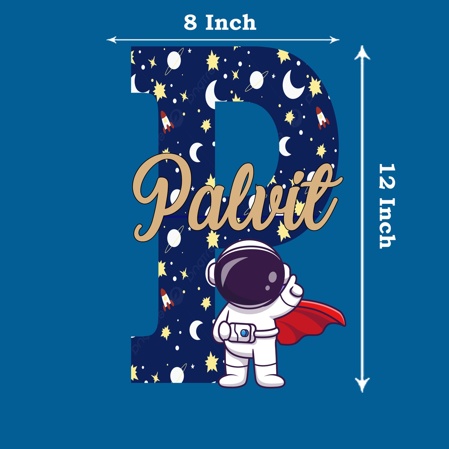 Astronaut Theme Name Plate 2.O