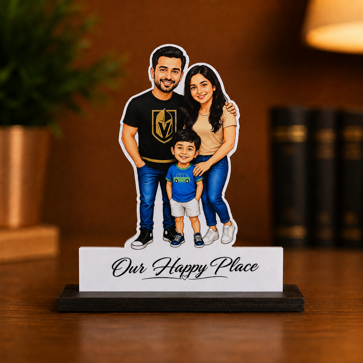 Family Caricature With Son