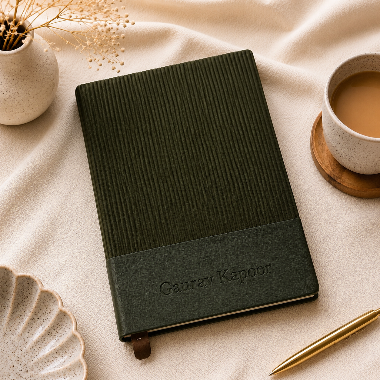 Personalised Prestige Green Executive Diary