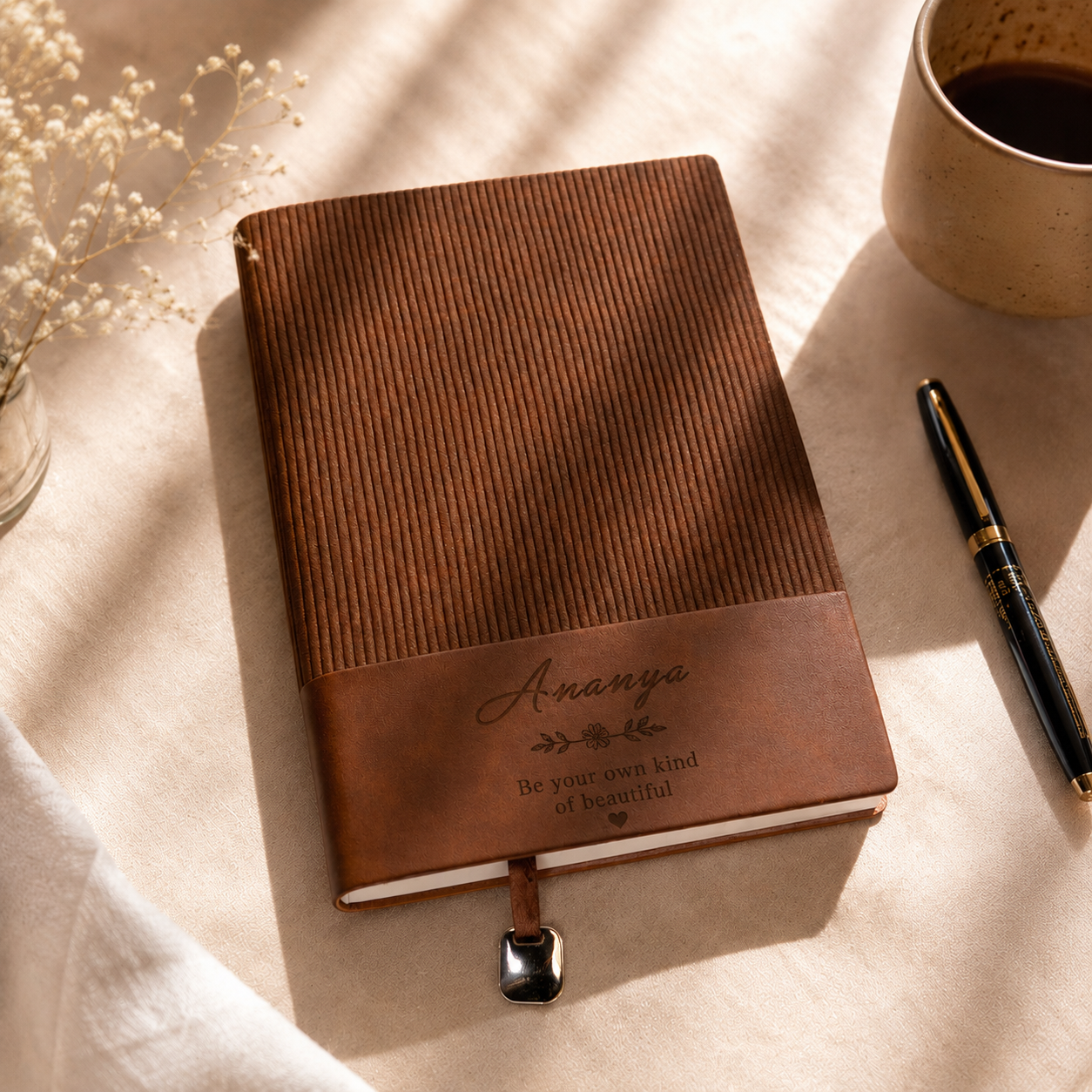 Personalised Prestige Brown Executive Diary