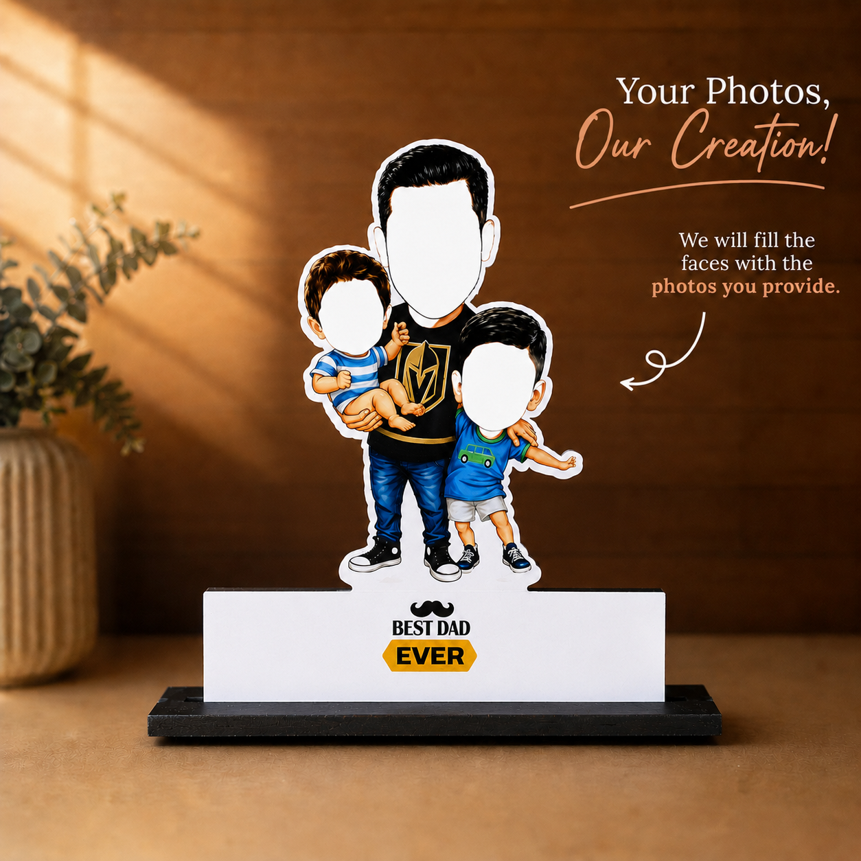 Personalised “Best Dad Ever” Family Cartoon Cutout