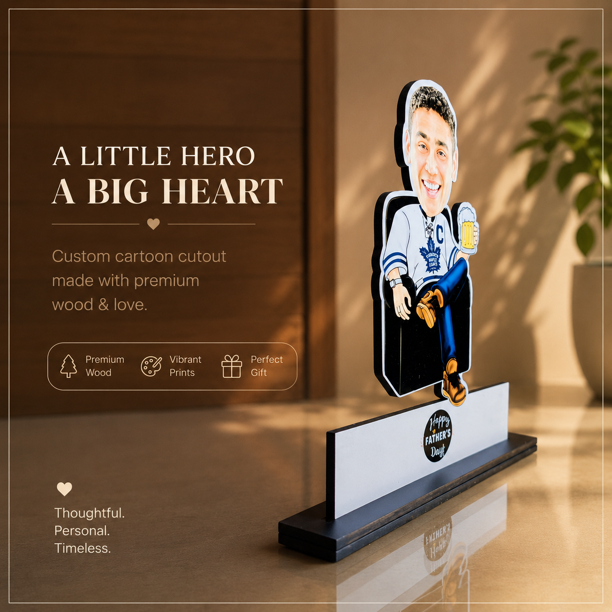 “World Best Dad” Cartoon Cutout