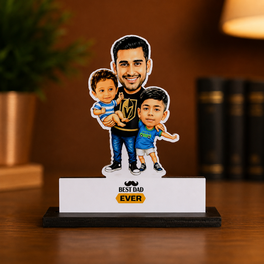 Personalised “Best Dad Ever” Family Cartoon Cutout