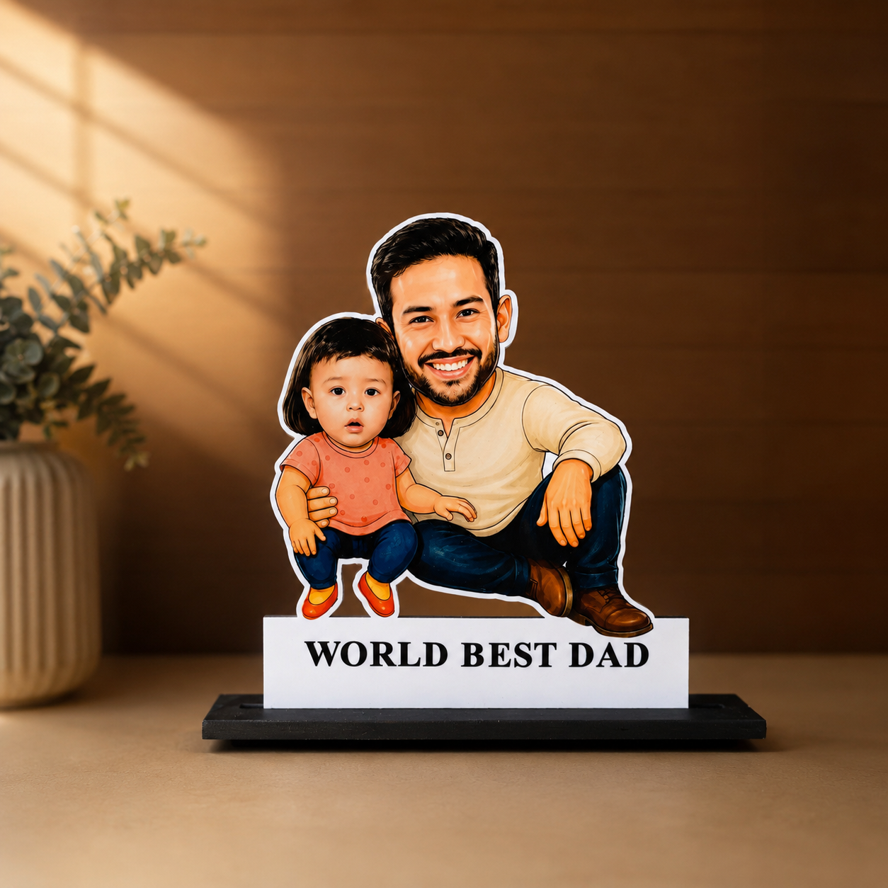 Personalised Father & Child Cartoon Cutout