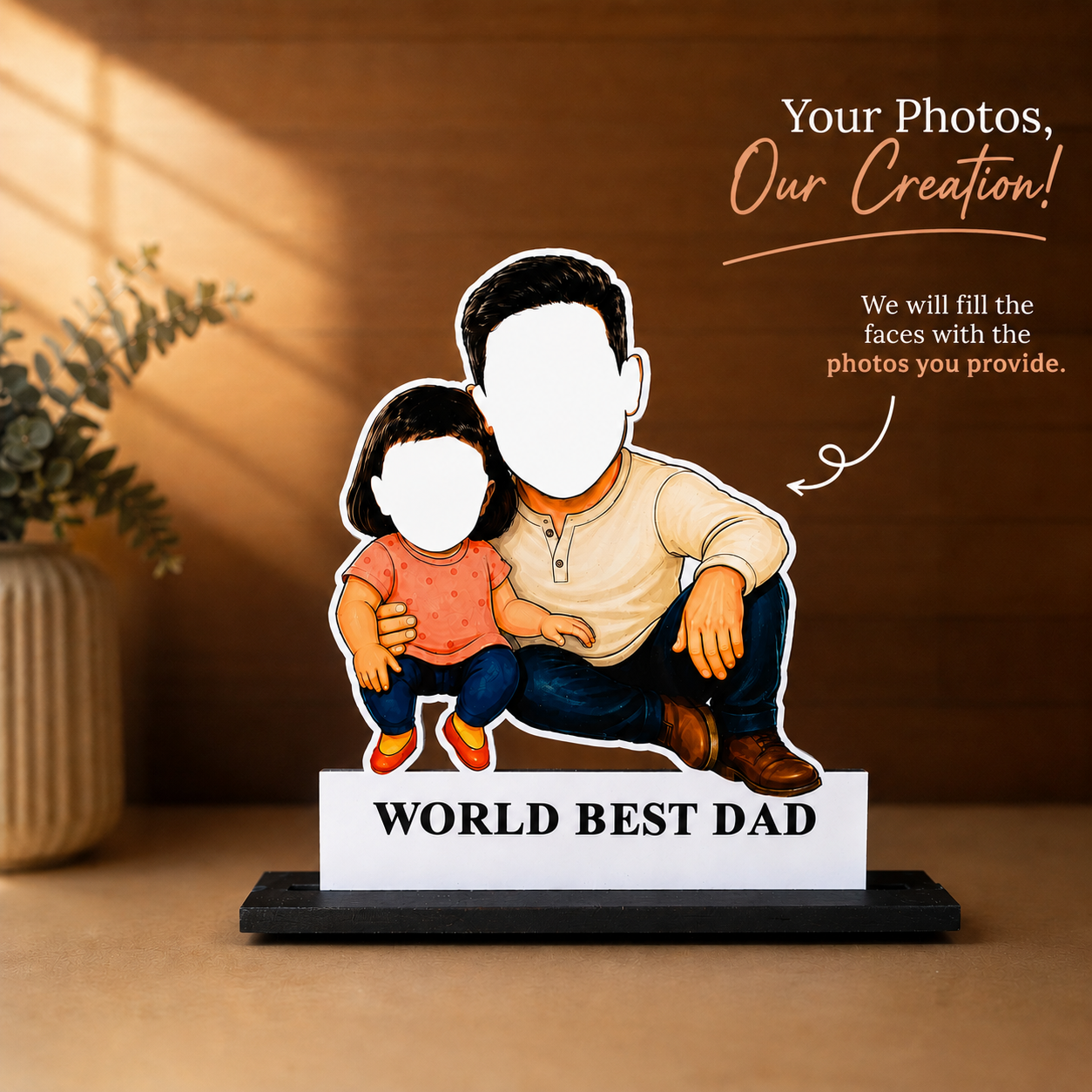 Personalised Father & Child Cartoon Cutout