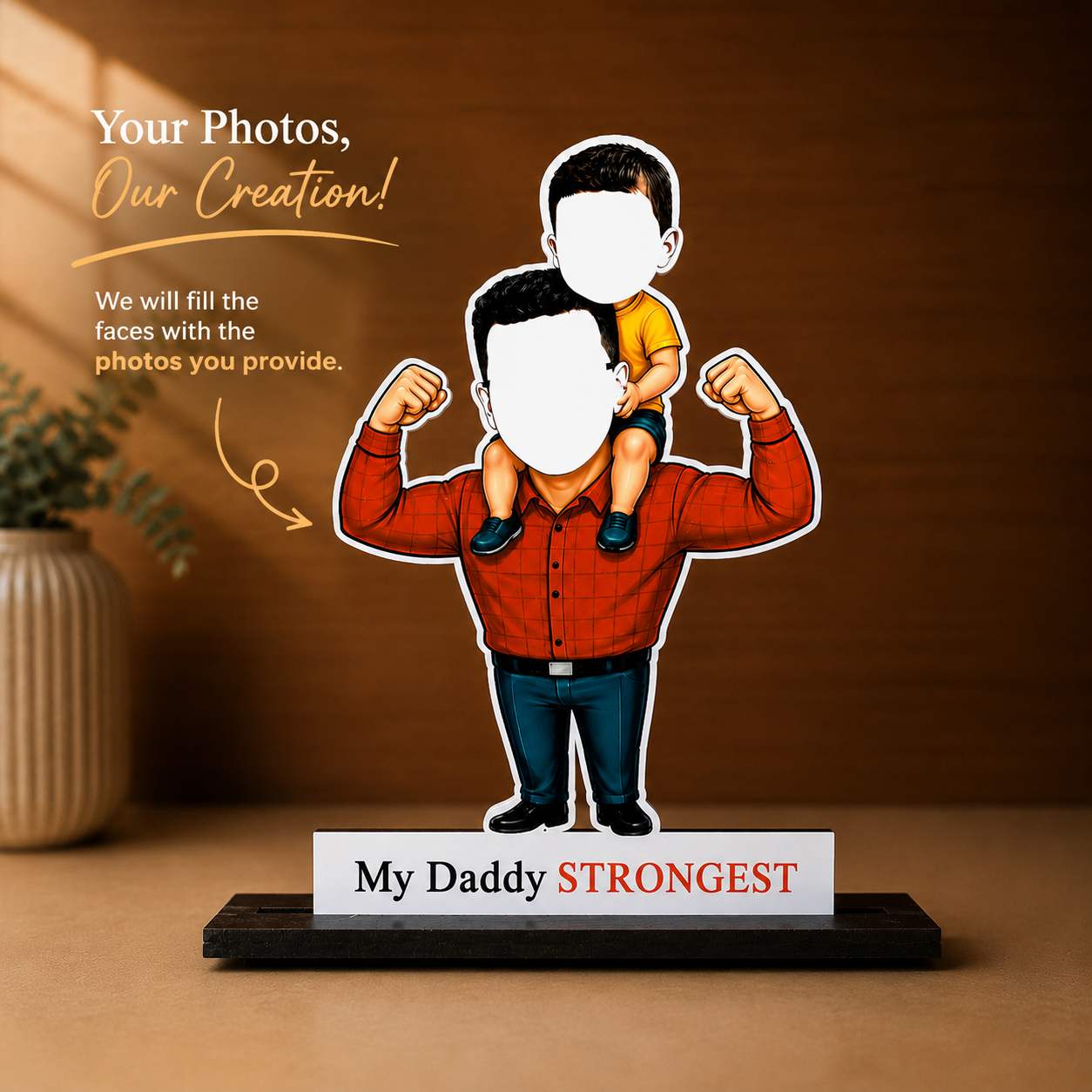 “My Daddy Strongest” Cartoon Cutout