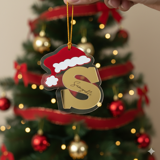 Alphabet Acrylic Personalized Christmas Ornament