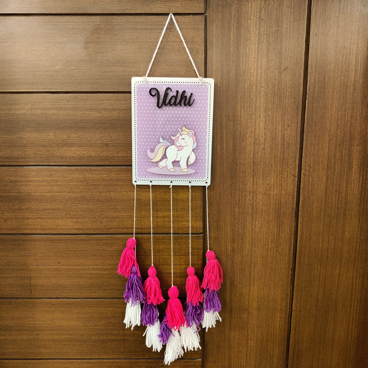 Unicorn Name Plate with Tassle