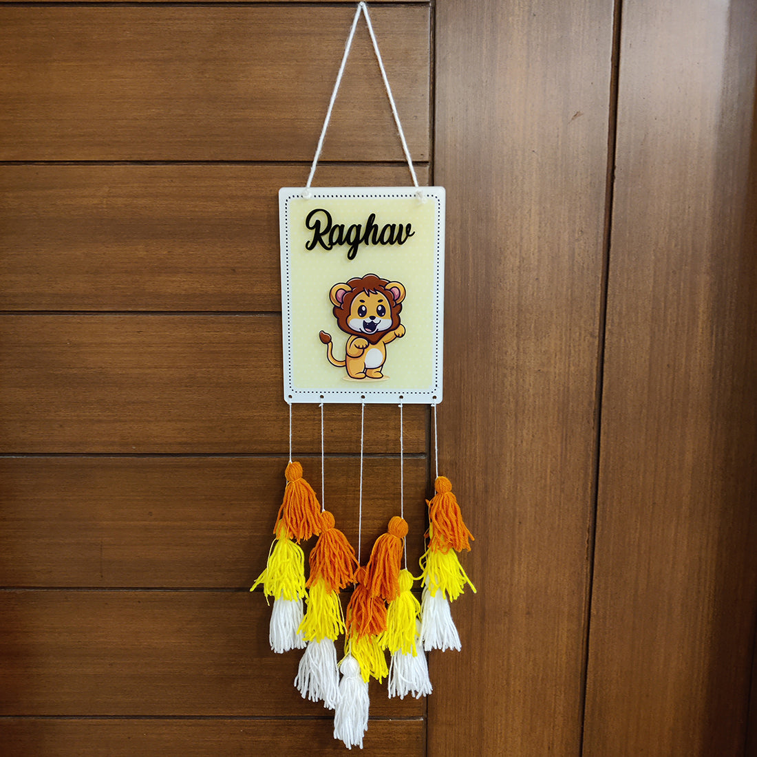 Lion Theme Name Plate with Tassle