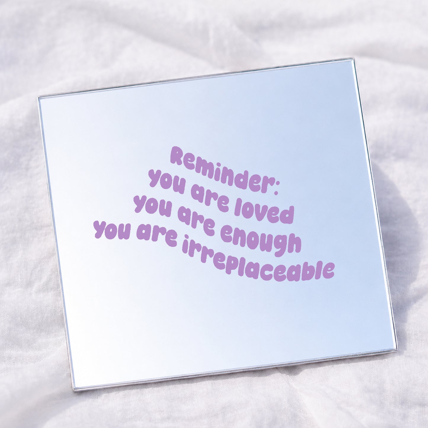 You Are Enough Square Affirmation Mirror